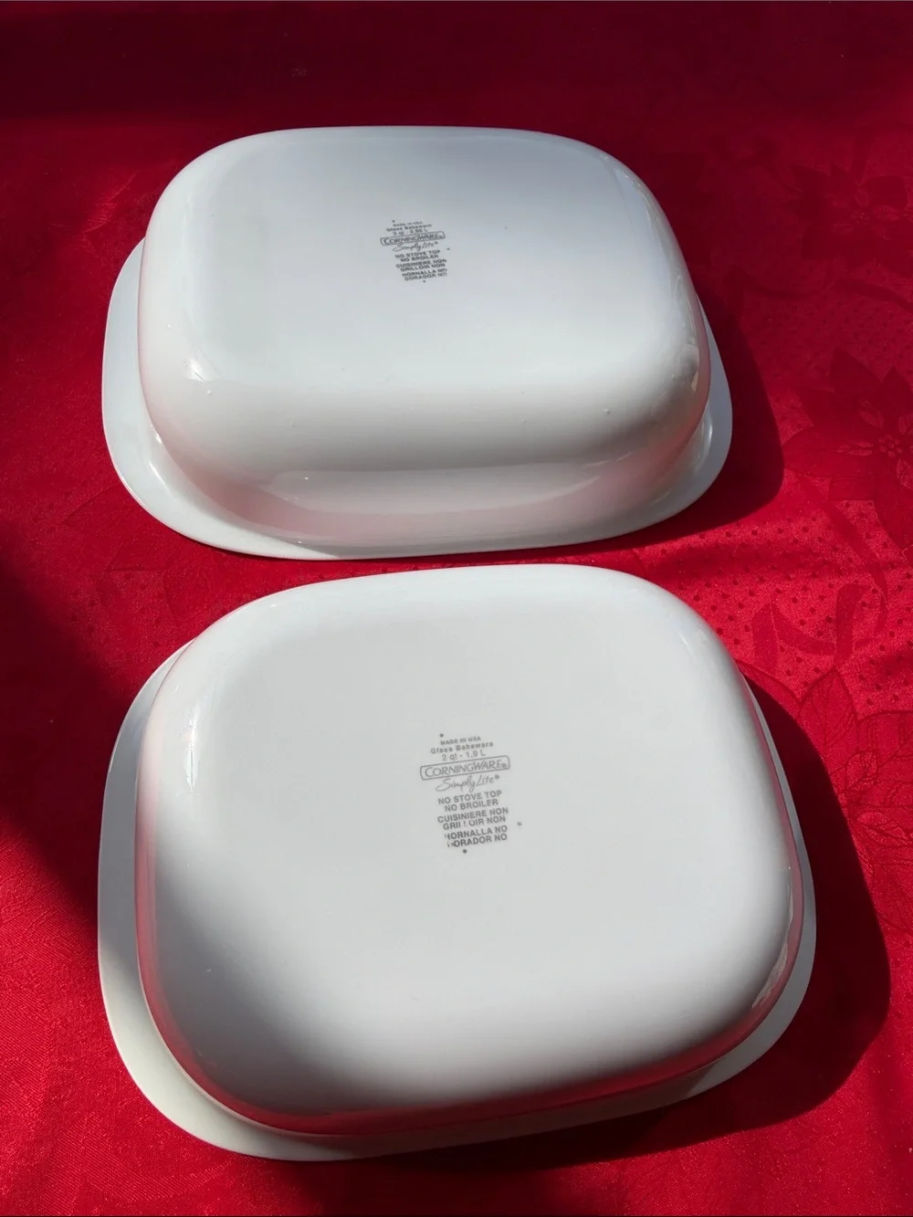 2 qt & 3 qt Corningware Simply Lite glass bakeware